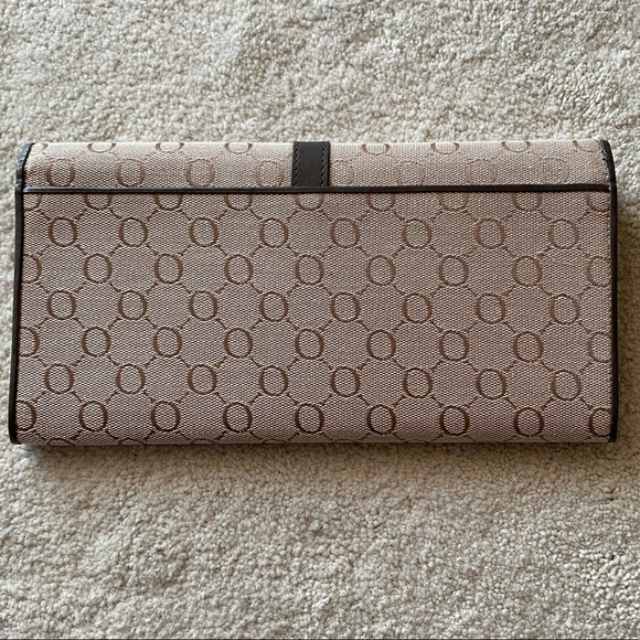 Vintage Oroton canvas and brown leather clutch - Picture 5 of 5